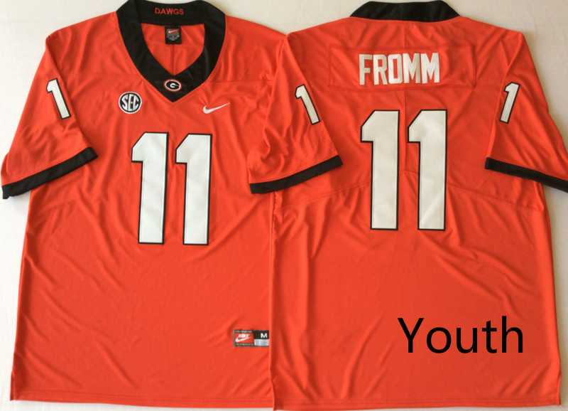 Youth Georgia Bulldogs 11 Jake Fromm Red Nike College Football Jersey,We sell and wholesale Youth Georgia Bulldogs 11 Jake Fromm Red Nike College Football Jersey on line form chian!
